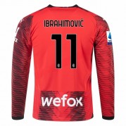 Billige AC Milan 2023-24 Zlatan Ibrahimović 11 Fotballdrakter Hjemmedraktsett Langermet